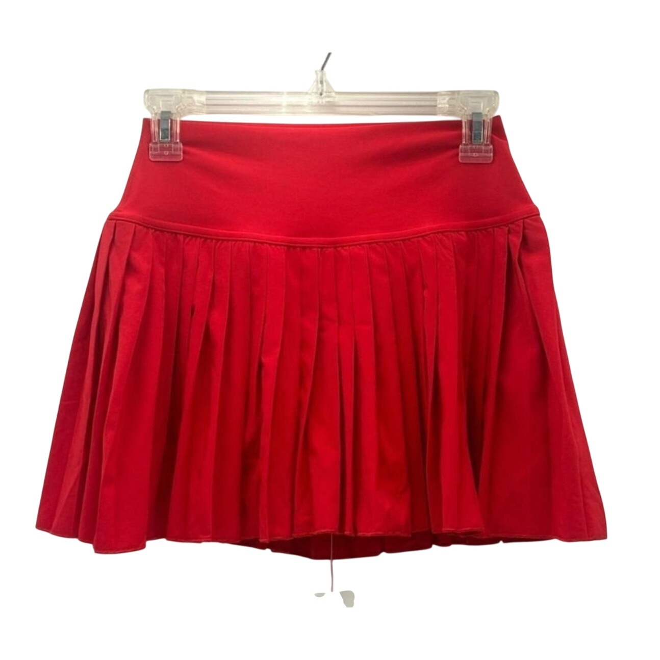 Nwt Crz Yoga Pleated Tennis Skirt Red Feathery Fit Biker Shorts Liner Skort Us-M — image 3 of 4